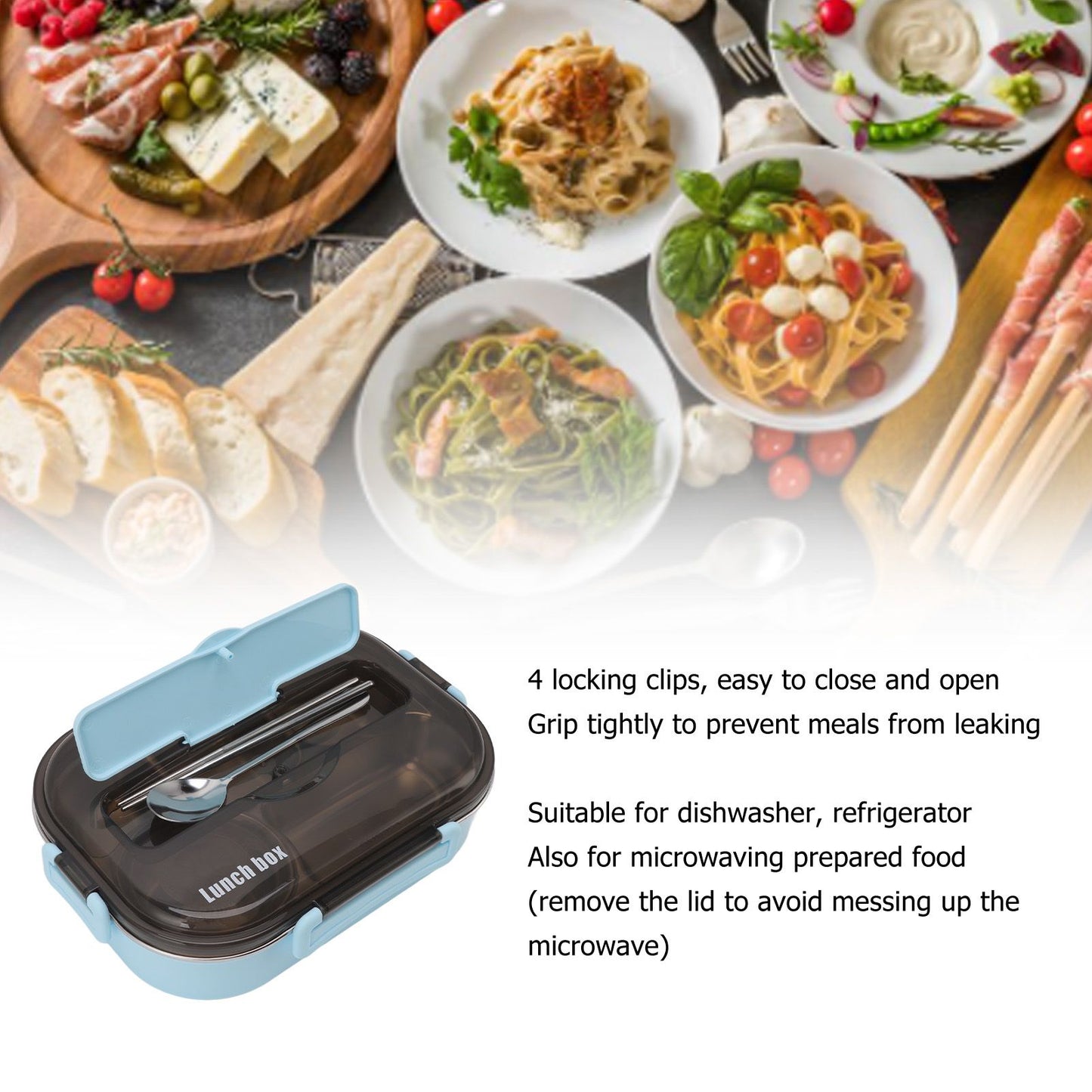 Lunch Container Box Stainless Steel Thermal Lunch Storage Box with Soup Bowl Chopsticks Spoon for Adults V1294-YM0512-3118220269412