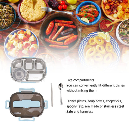 Lunch Container Box Stainless Steel Thermal Lunch Storage Box with Soup Bowl Chopsticks Spoon for Adults V1294-YM0512-3118220269412
