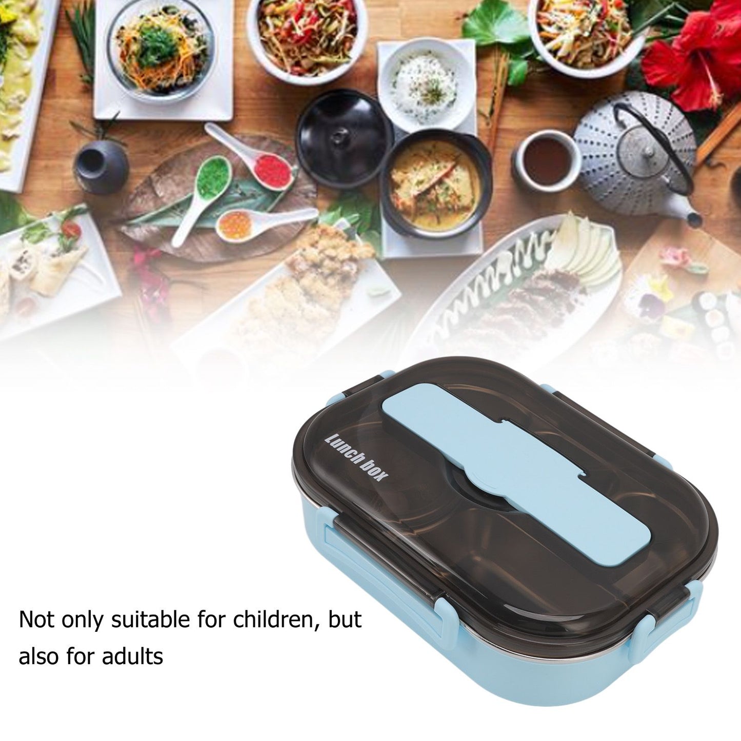 Lunch Container Box Stainless Steel Thermal Lunch Storage Box with Soup Bowl Chopsticks Spoon for Adults V1294-YM0512-3118220269412