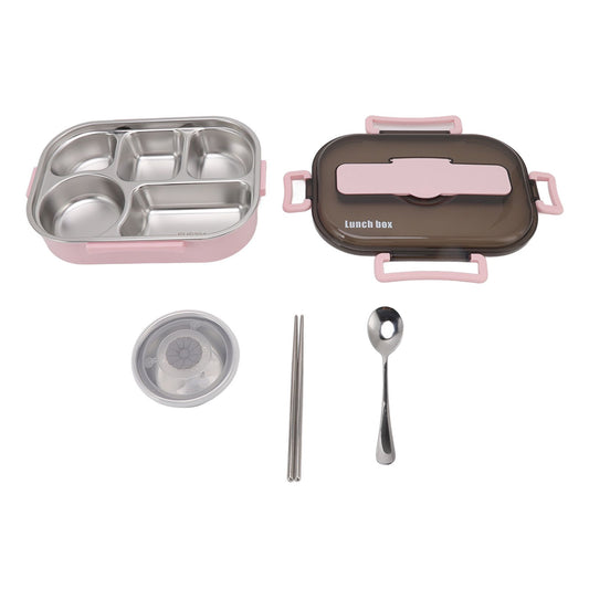 Lunch Container Box Stainless Steel Thermal Lunch Storage Box with Soup Bowl Chopsticks Spoon for Adults V1294-YM0512-3118220269413