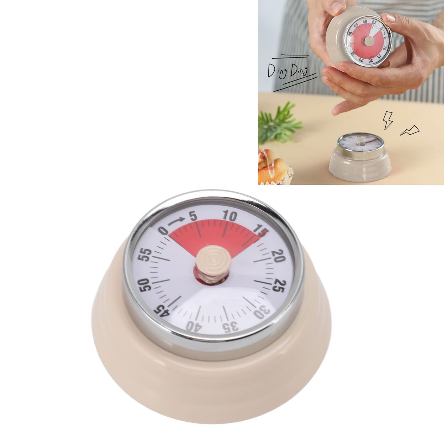 Magnet Circular Timer 60 Minute Visual Countdown Timer for Teachers Classroom Kids Homework Reading Adults V1294-YM0512-3118220269511