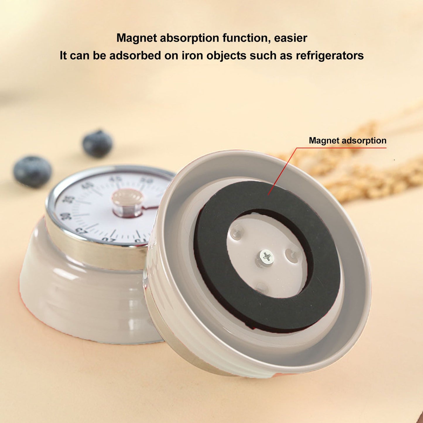 Magnet Circular Timer 60 Minute Visual Countdown Timer for Teachers Classroom Kids Homework Reading Adults V1294-YM0512-3118220269511