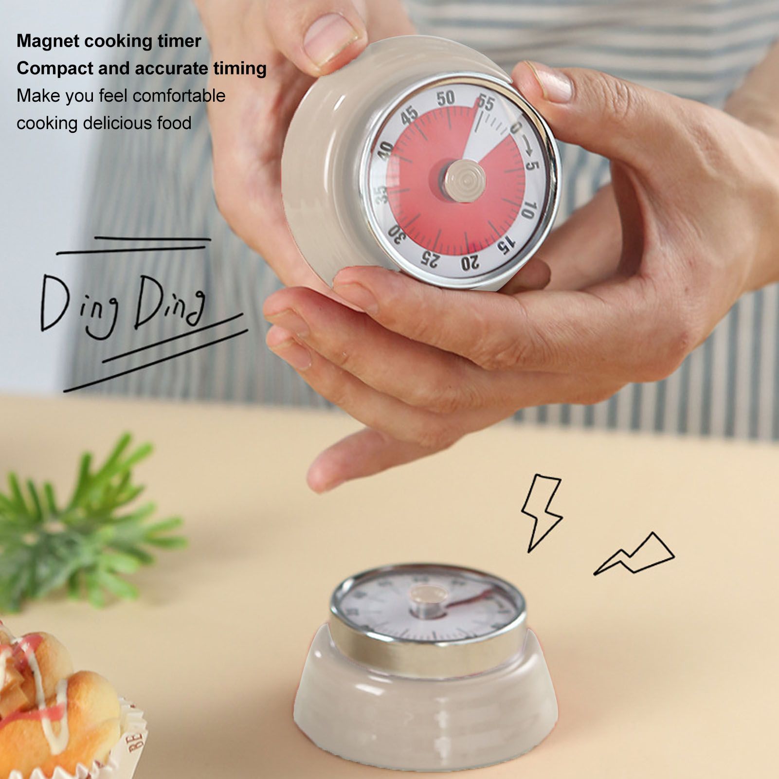 Magnet Circular Timer 60 Minute Visual Countdown Timer for Teachers Classroom Kids Homework Reading Adults V1294-YM0512-3118220269511
