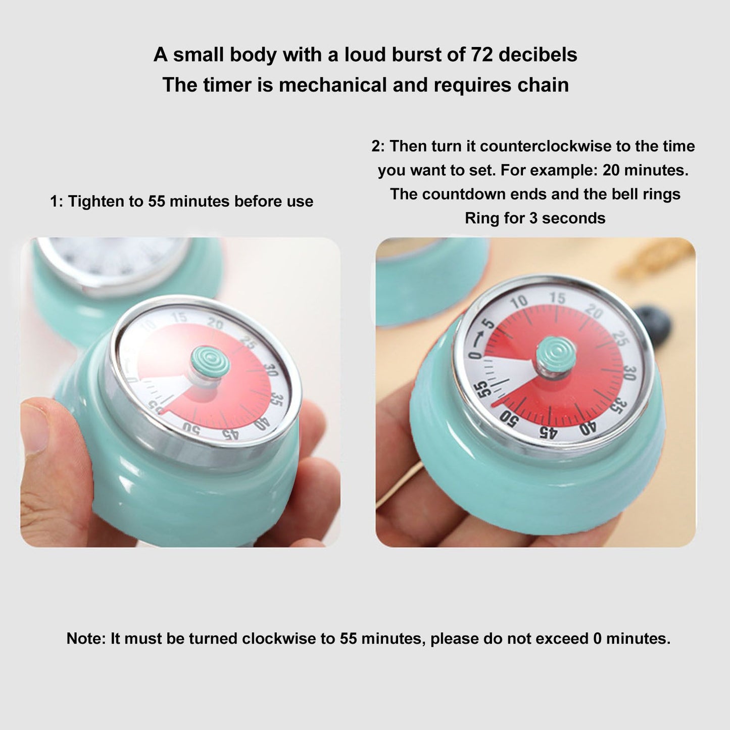 Magnet Circular Timer 60 Minute Visual Countdown Timer for Teachers Classroom Kids Homework Reading Adults V1294-YM0512-3118220269512