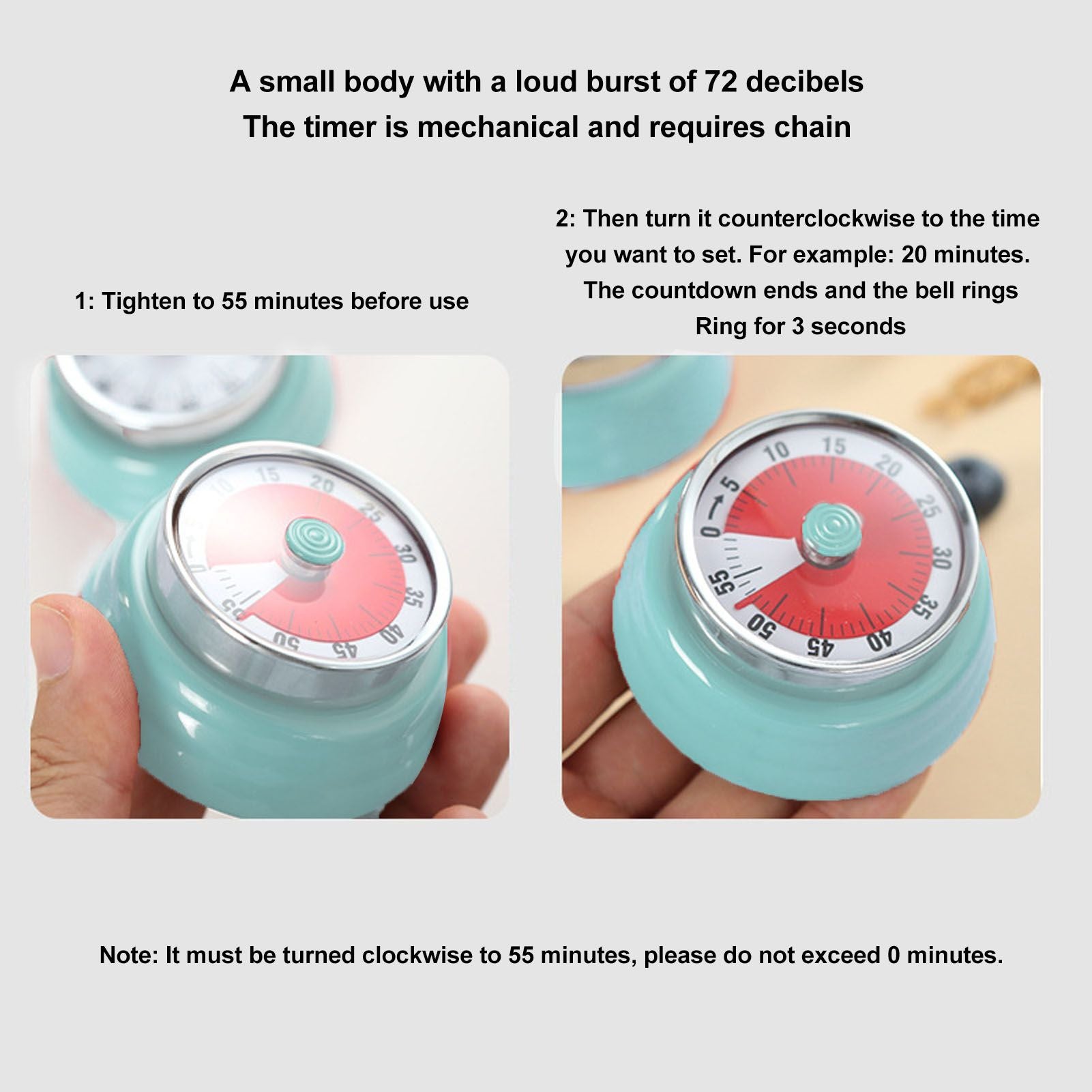 Magnet Circular Timer 60 Minute Visual Countdown Timer for Teachers Classroom Kids Homework Reading Adults V1294-YM0512-3118220269512