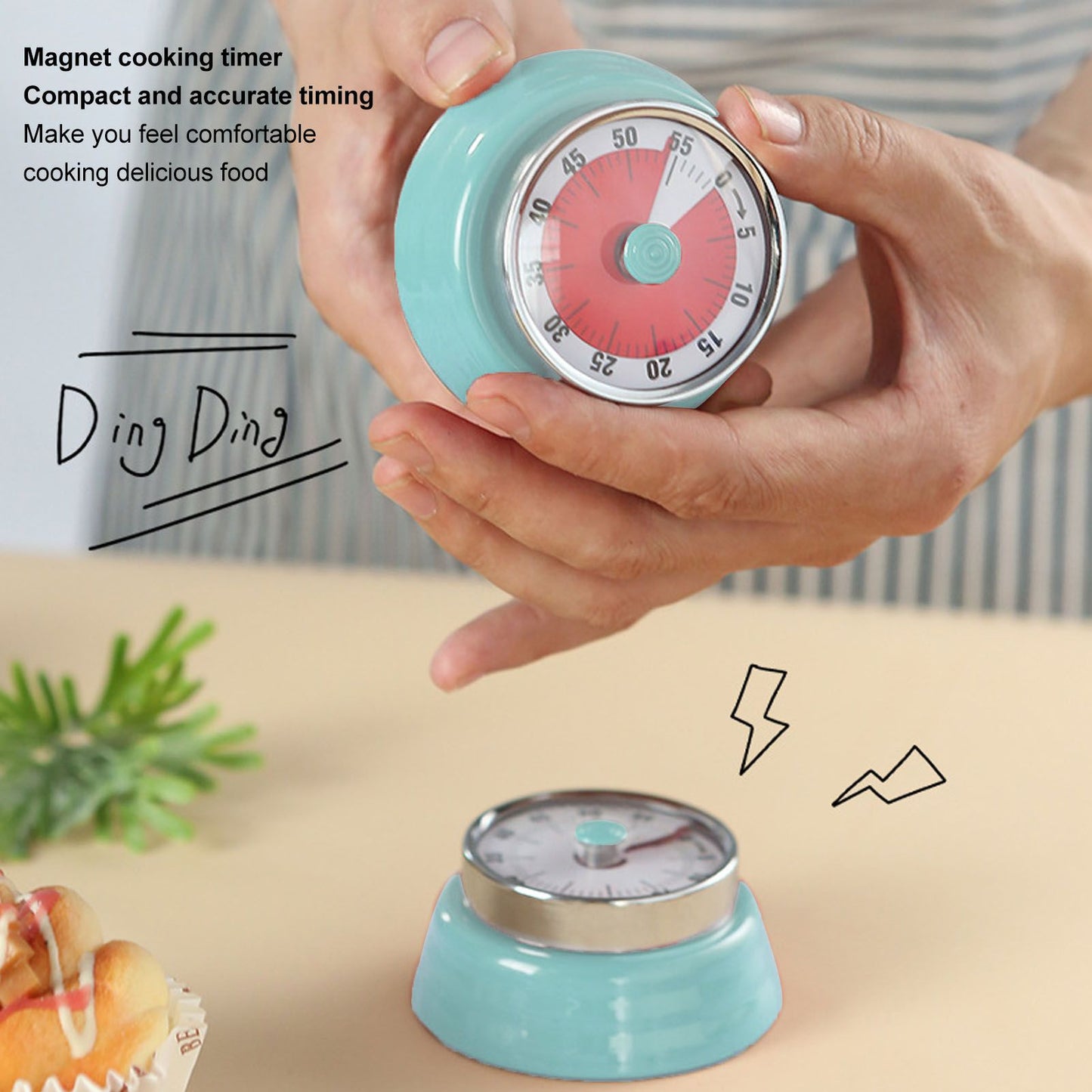 Magnet Circular Timer 60 Minute Visual Countdown Timer for Teachers Classroom Kids Homework Reading Adults V1294-YM0512-3118220269512