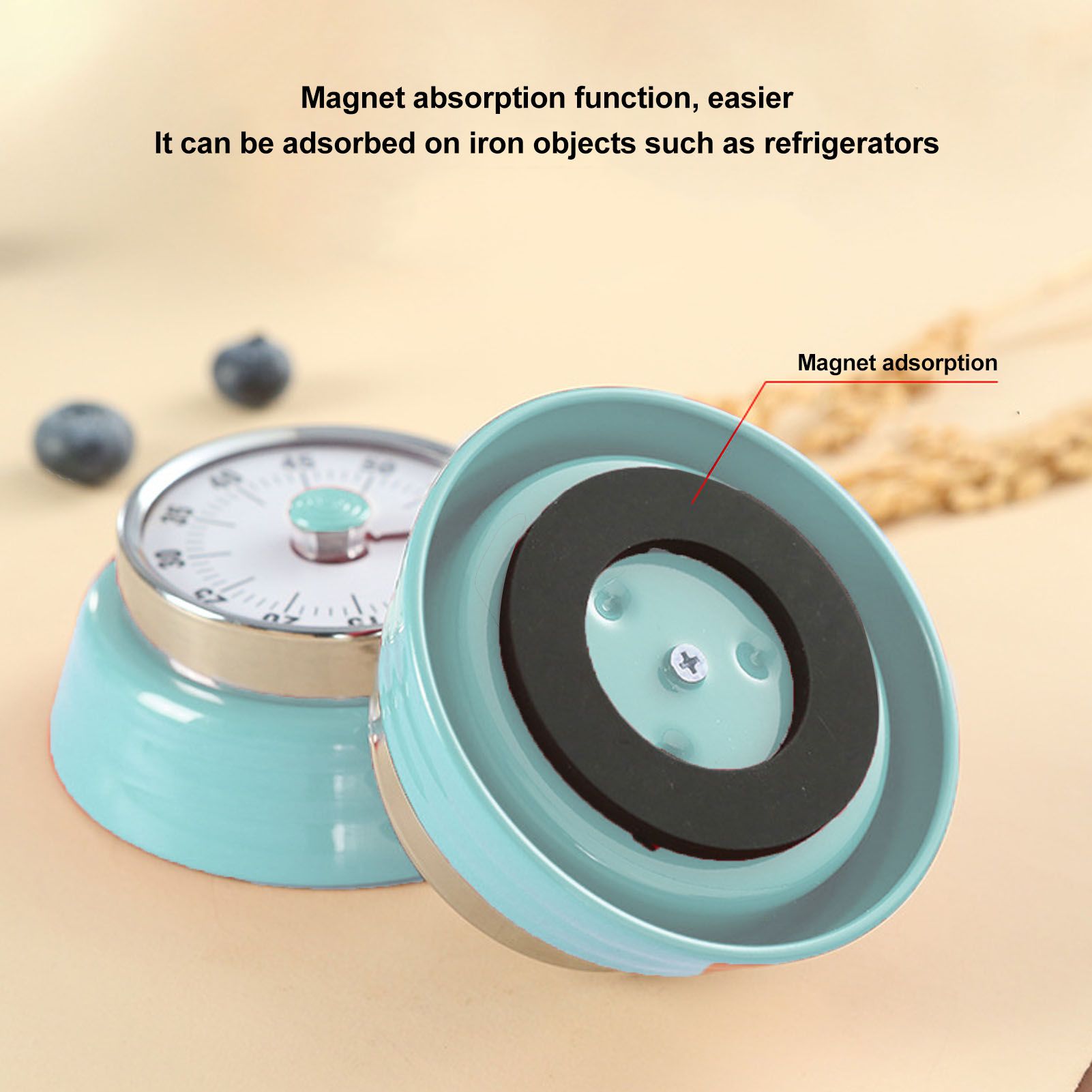 Magnet Circular Timer 60 Minute Visual Countdown Timer for Teachers Classroom Kids Homework Reading Adults V1294-YM0512-3118220269512