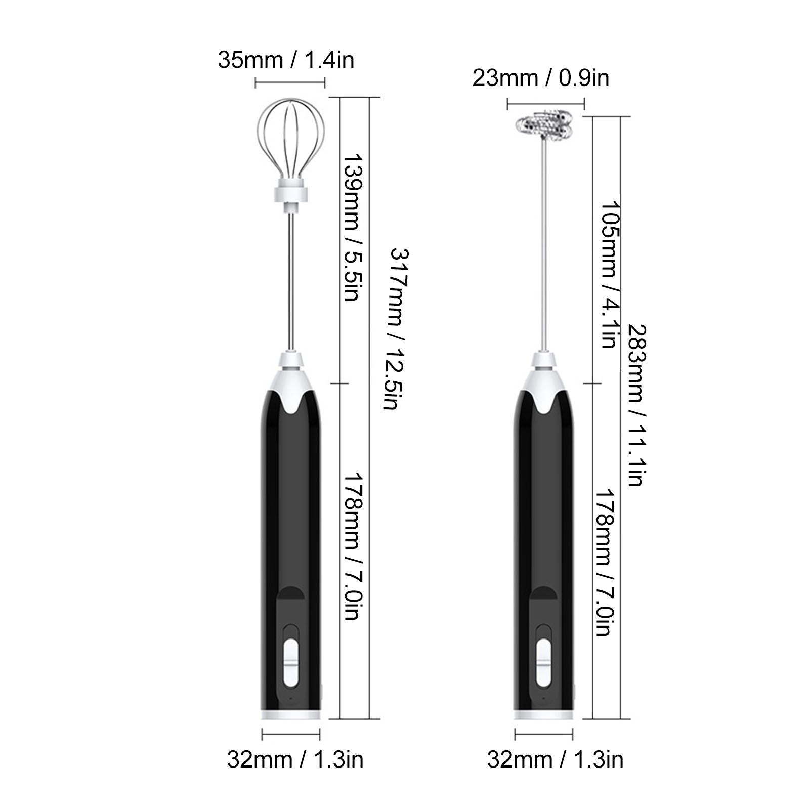 Electric Egg Beater Portable Multi Gears Milk Frother Rechargeable Kitchen Restaurant Coffee Cream Mixer V1294-YM0512-3118220270911