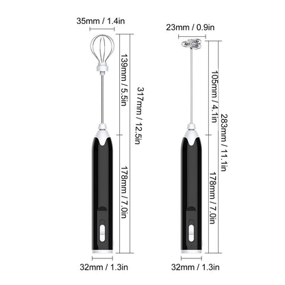 Electric Egg Beater Portable Multi Gears Milk Frother Rechargeable Kitchen Restaurant Coffee Cream Mixer V1294-YM0512-3118220270911