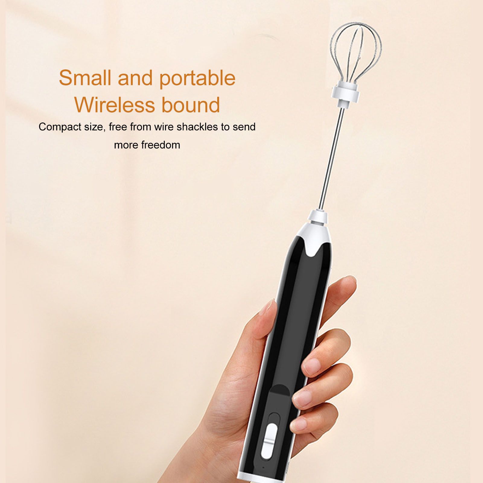 Electric Egg Beater Portable Multi Gears Milk Frother Rechargeable Kitchen Restaurant Coffee Cream Mixer V1294-YM0512-3118220270911