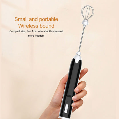 Electric Egg Beater Portable Multi Gears Milk Frother Rechargeable Kitchen Restaurant Coffee Cream Mixer V1294-YM0512-3118220270911