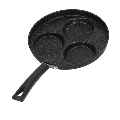 3 Cups Egg Hamburger Pan Metal Iron Heating Evenly Egg Cooker Pan with Comfortable Handle for Omelettes V1294-YM0512-3118220271211