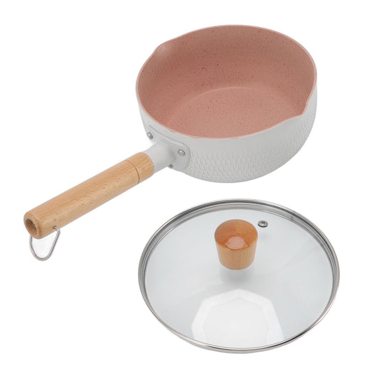 Sauce Pan Stick Proof Aluminum Alloy Multi Functional Milk Pot with Wooden Handle for Induction Gas Stove V1294-YM0512-3118220271611