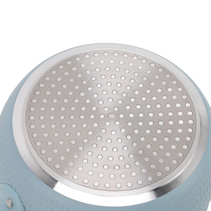 Sauce Pan Stick Proof Aluminum Alloy Multi Functional Milk Pot with Wooden Handle for Induction Gas Stove Blue V1294-YM0512-3118220271612