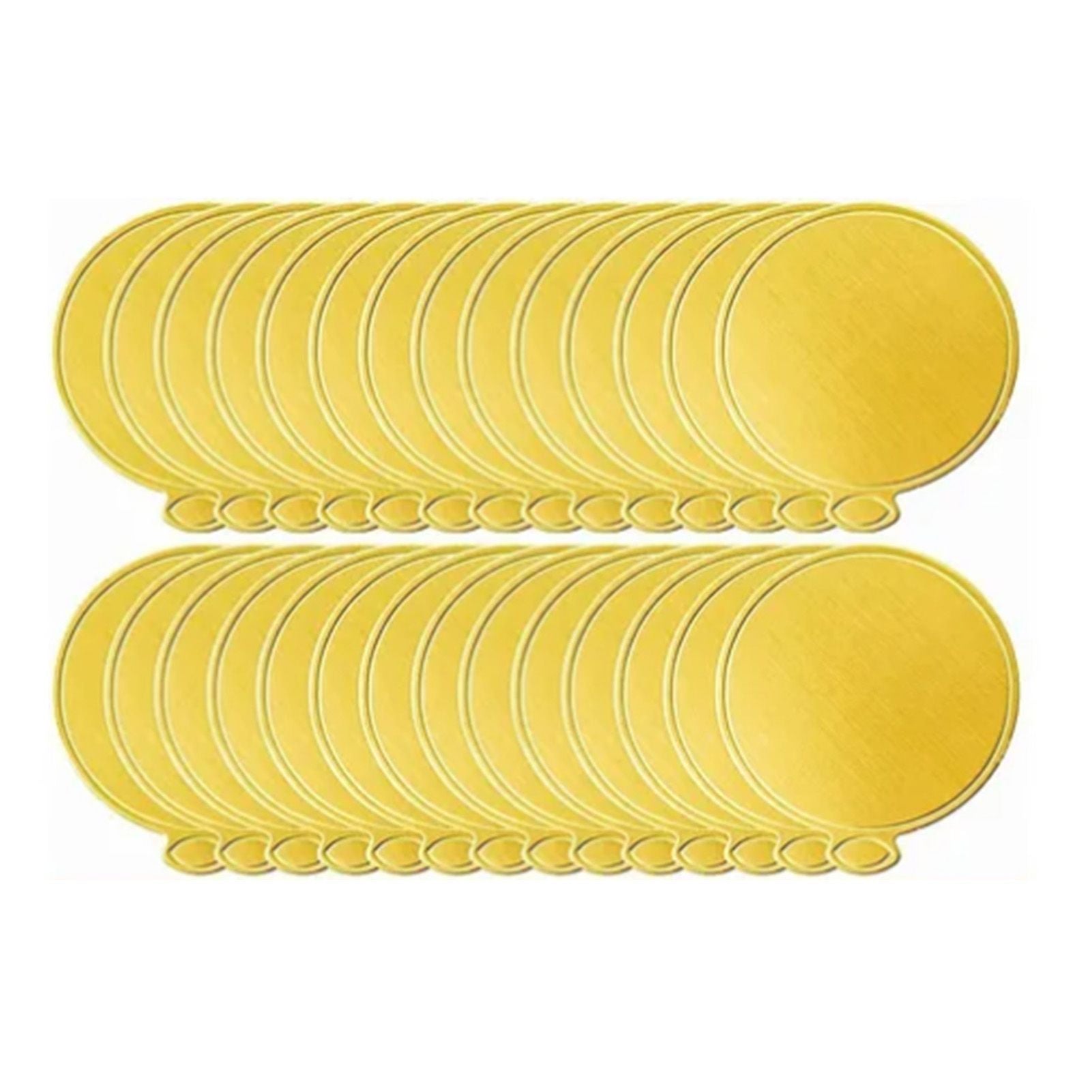 200Pcs Golden Cake Base Board 3.5in Round Cake Pad for Mini Cakes Muffins Cookies Mousse Brownies Cupcakes V1294-YM0512-3118220273011