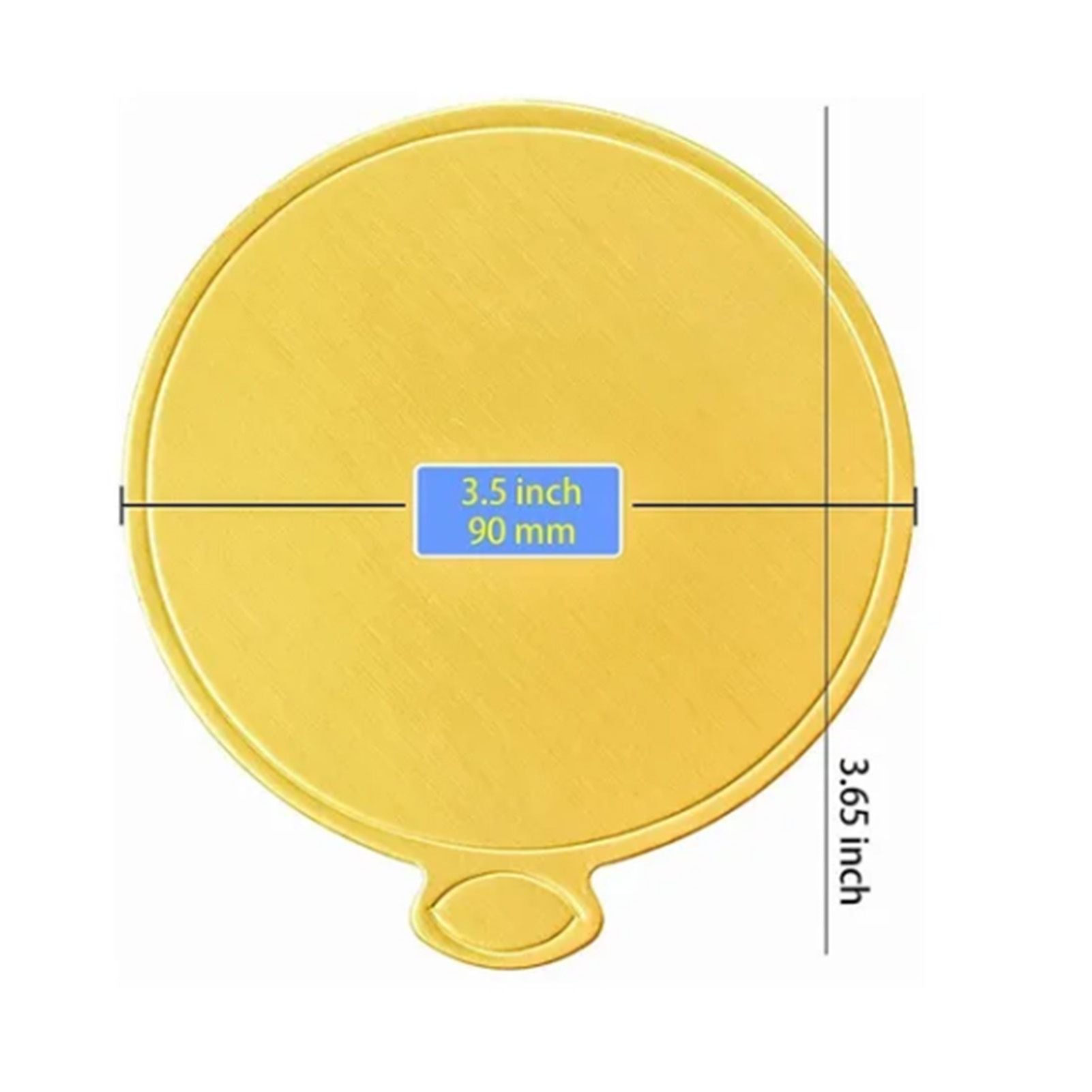 200Pcs Golden Cake Base Board 3.5in Round Cake Pad for Mini Cakes Muffins Cookies Mousse Brownies Cupcakes V1294-YM0512-3118220273011