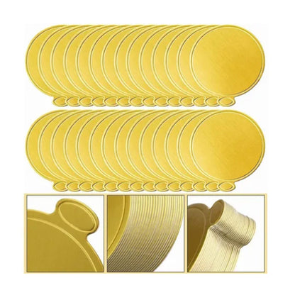 200Pcs Golden Cake Base Board 3.5in Round Cake Pad for Mini Cakes Muffins Cookies Mousse Brownies Cupcakes V1294-YM0512-3118220273011