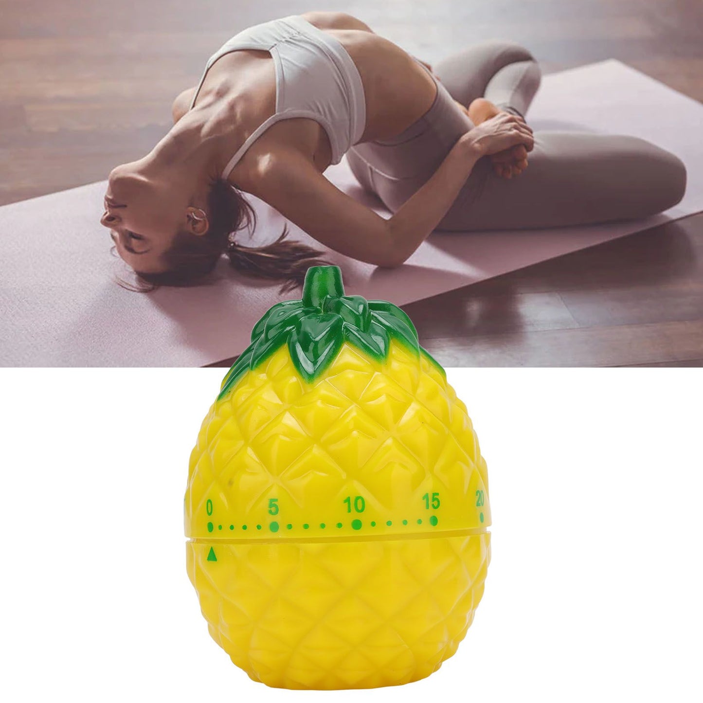 Kitchen Timer Fruit Shape Cute Style Plastic Material 6.4x6.4x8.7cm Compact Mechanical Timer for Home V1294-YM0512-3118220274411