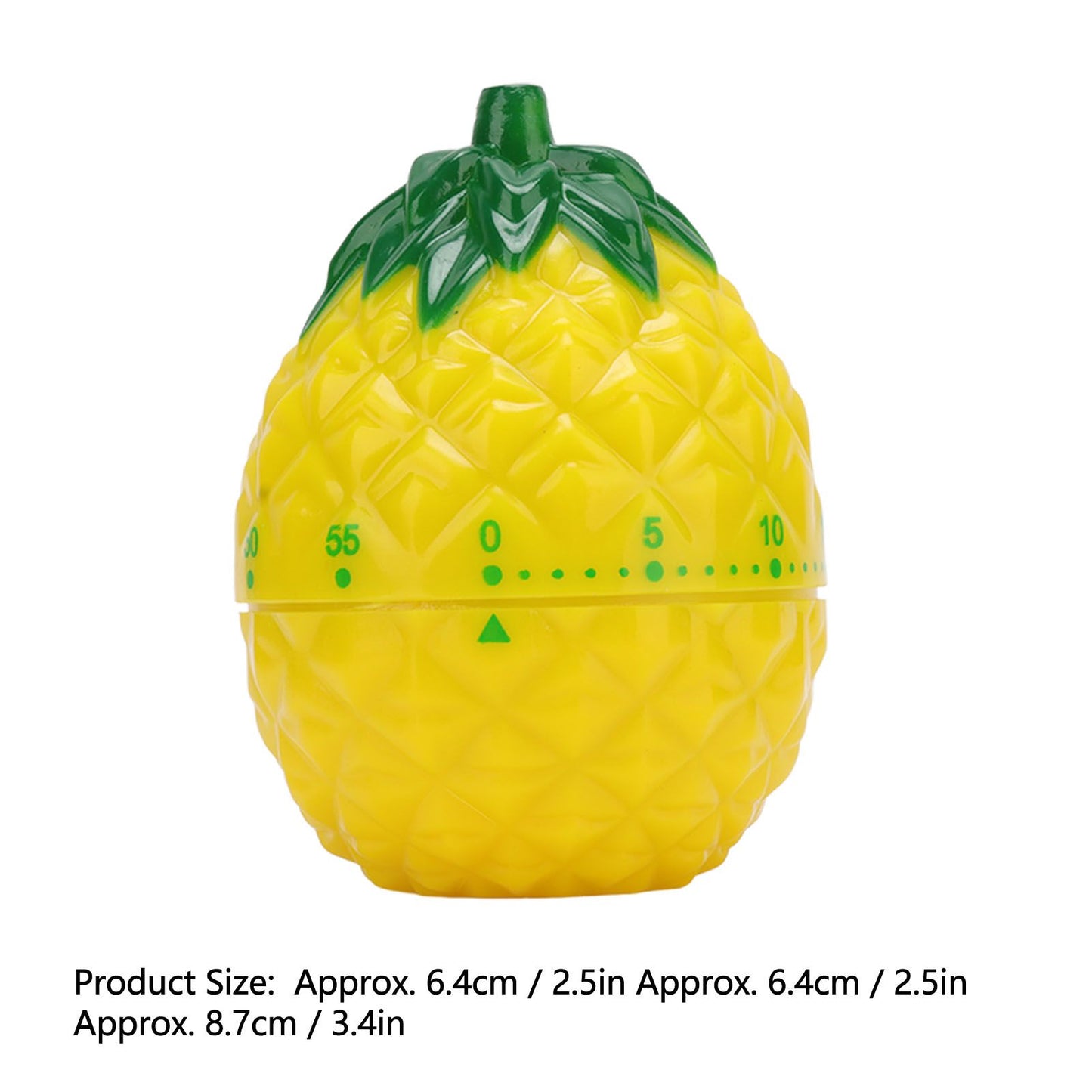 Kitchen Timer Fruit Shape Cute Style Plastic Material 6.4x6.4x8.7cm Compact Mechanical Timer for Home V1294-YM0512-3118220274411