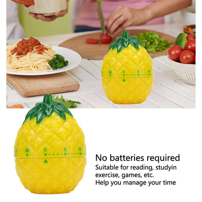 Kitchen Timer Fruit Shape Cute Style Plastic Material 6.4x6.4x8.7cm Compact Mechanical Timer for Home V1294-YM0512-3118220274411