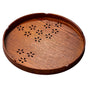 Tea Tray Cherry Blossom Pattern Wooden Tea Plate Green Tea Baking Serving Plate for Home Tea House Round V1294-YM0512-3118220274611