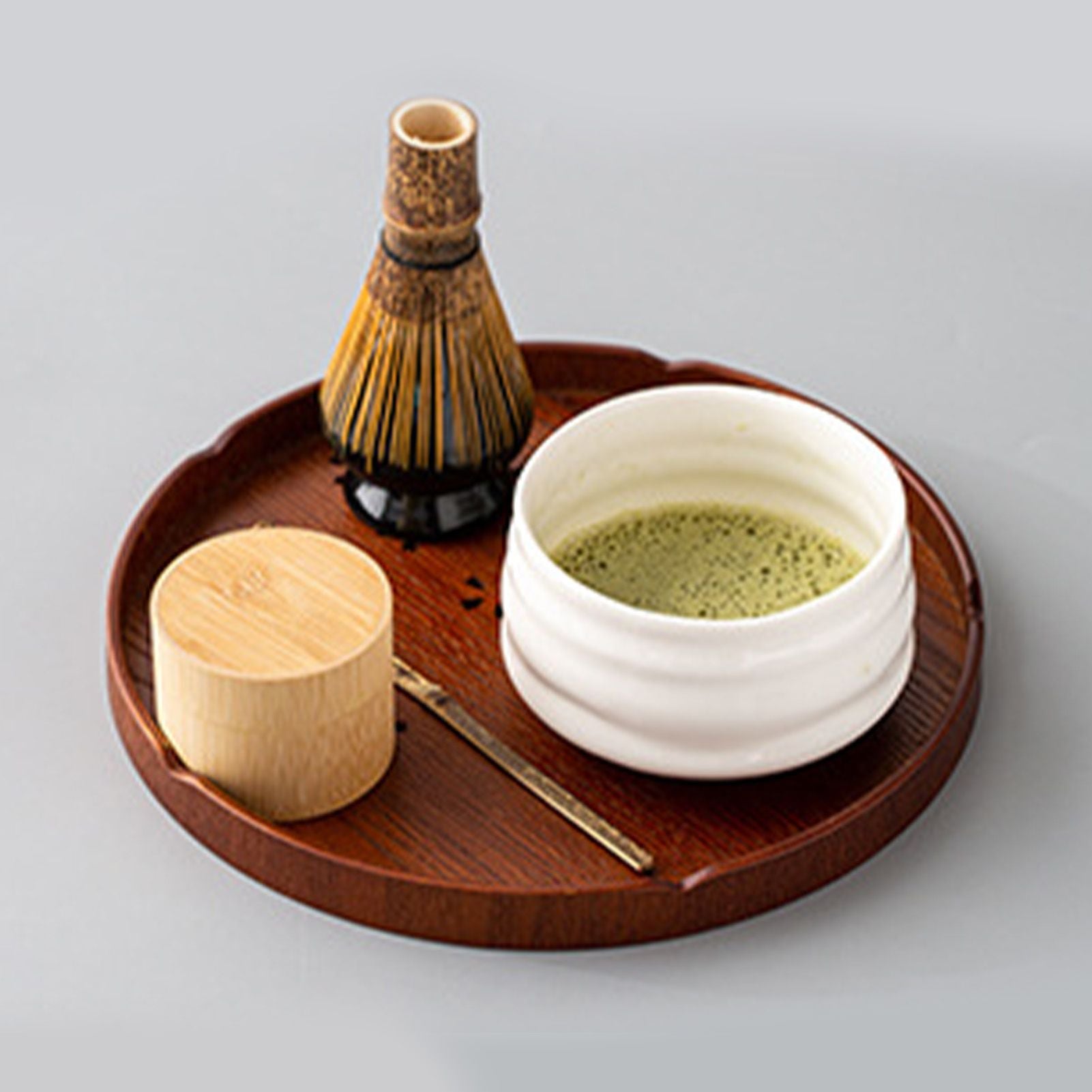 Tea Tray Cherry Blossom Pattern Wooden Tea Plate Green Tea Baking Serving Plate for Home Tea House Round V1294-YM0512-3118220274611