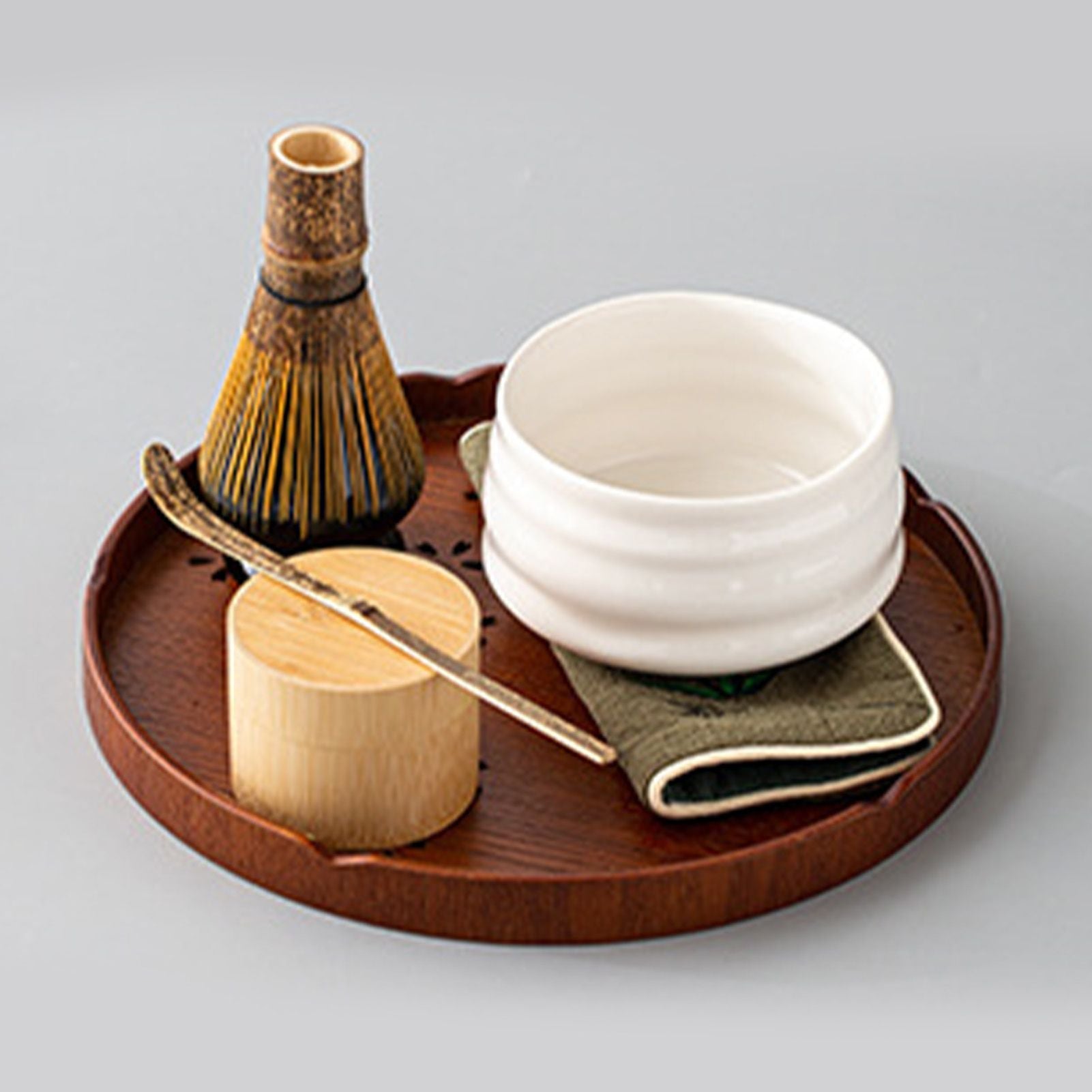 Tea Tray Cherry Blossom Pattern Wooden Tea Plate Green Tea Baking Serving Plate for Home Tea House Round V1294-YM0512-3118220274611