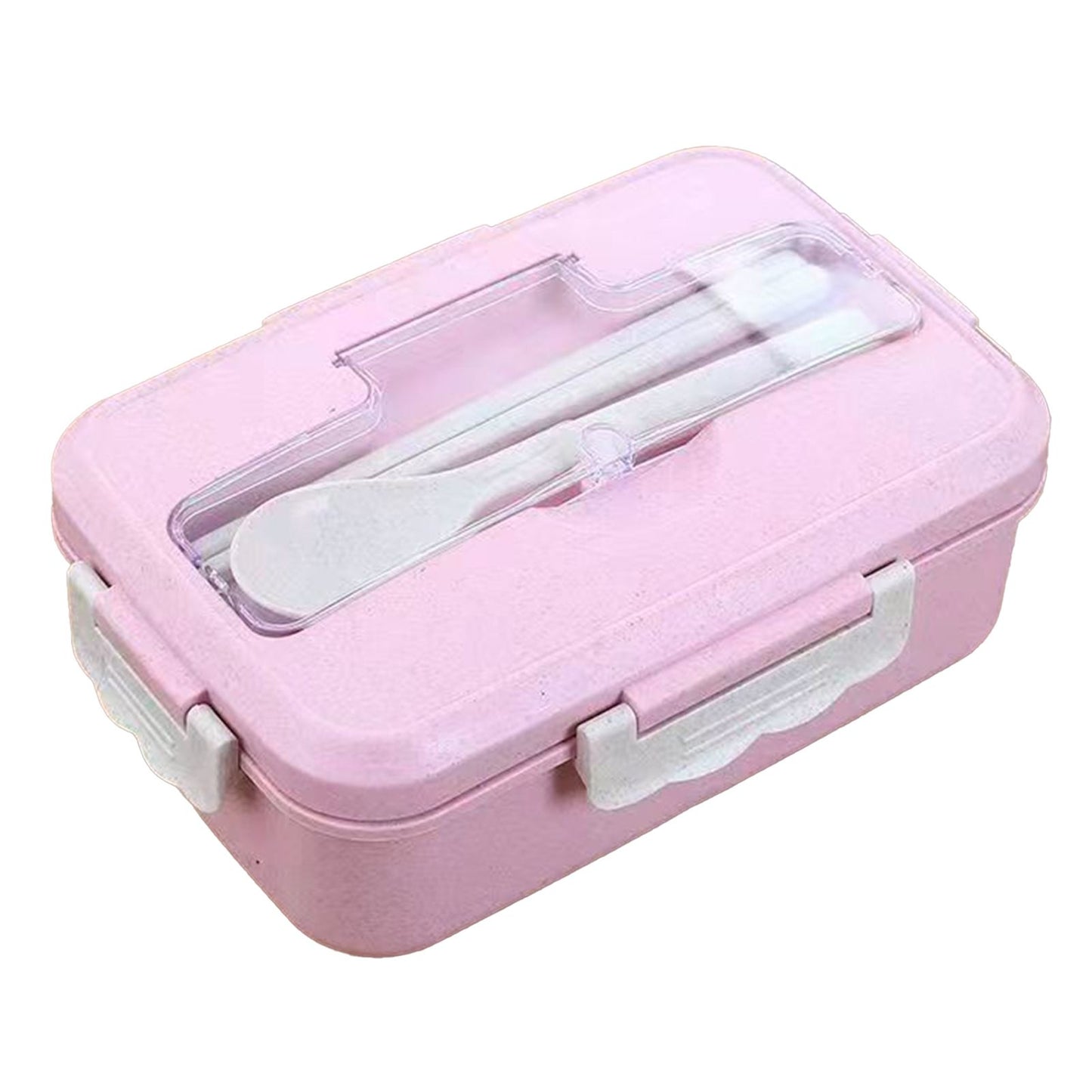 Lunch Box Multi Compartments Environmentally Friendly Portable Bento Box for Student Home School Office Pink V1294-YM0512-3118220275111