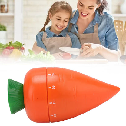 Cooking Timer Cute Carrot Shape Mechanical Timer for Kitchen Reading Studying Exercise V1294-YM0512-3118220275211