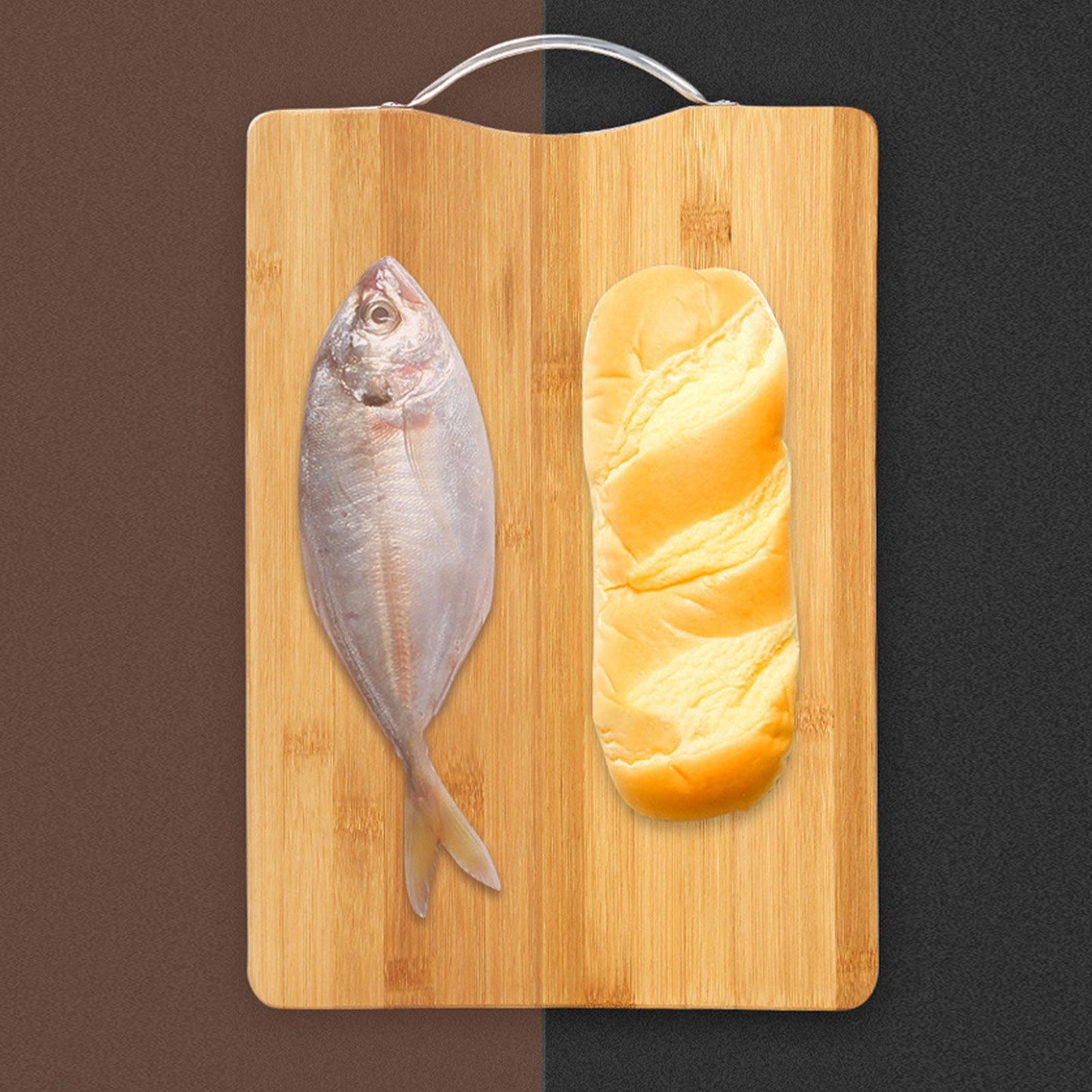 Chopping Board Thickened Bamboo Stable Sturdy Anti Crack Easy To Clean Kitchen Cutting Board with Hanging Hole V1294-YM0512-3118220275611