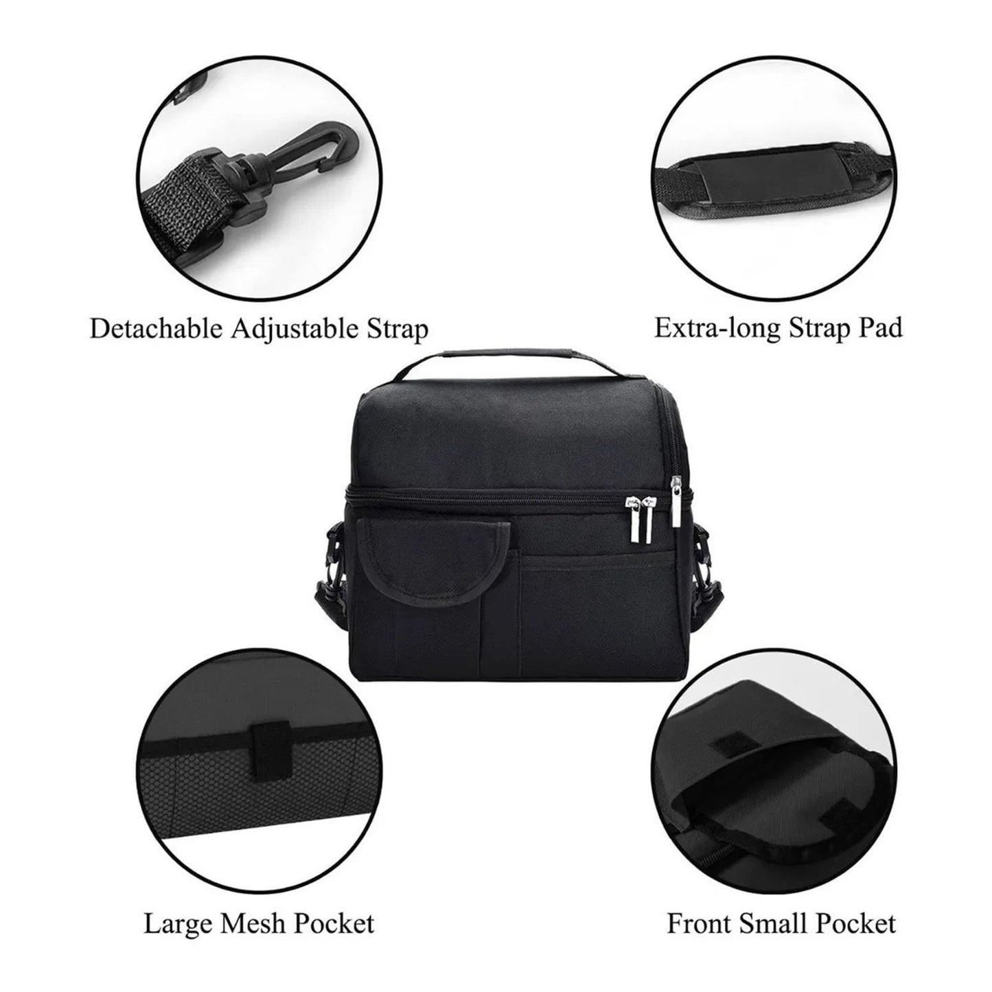Cooler Bags Insulated Double Layer Large Capacity Oxford Cloth Washable Foldable Heat Insulation Lunch Bag V1294-YM0512-3118220276011