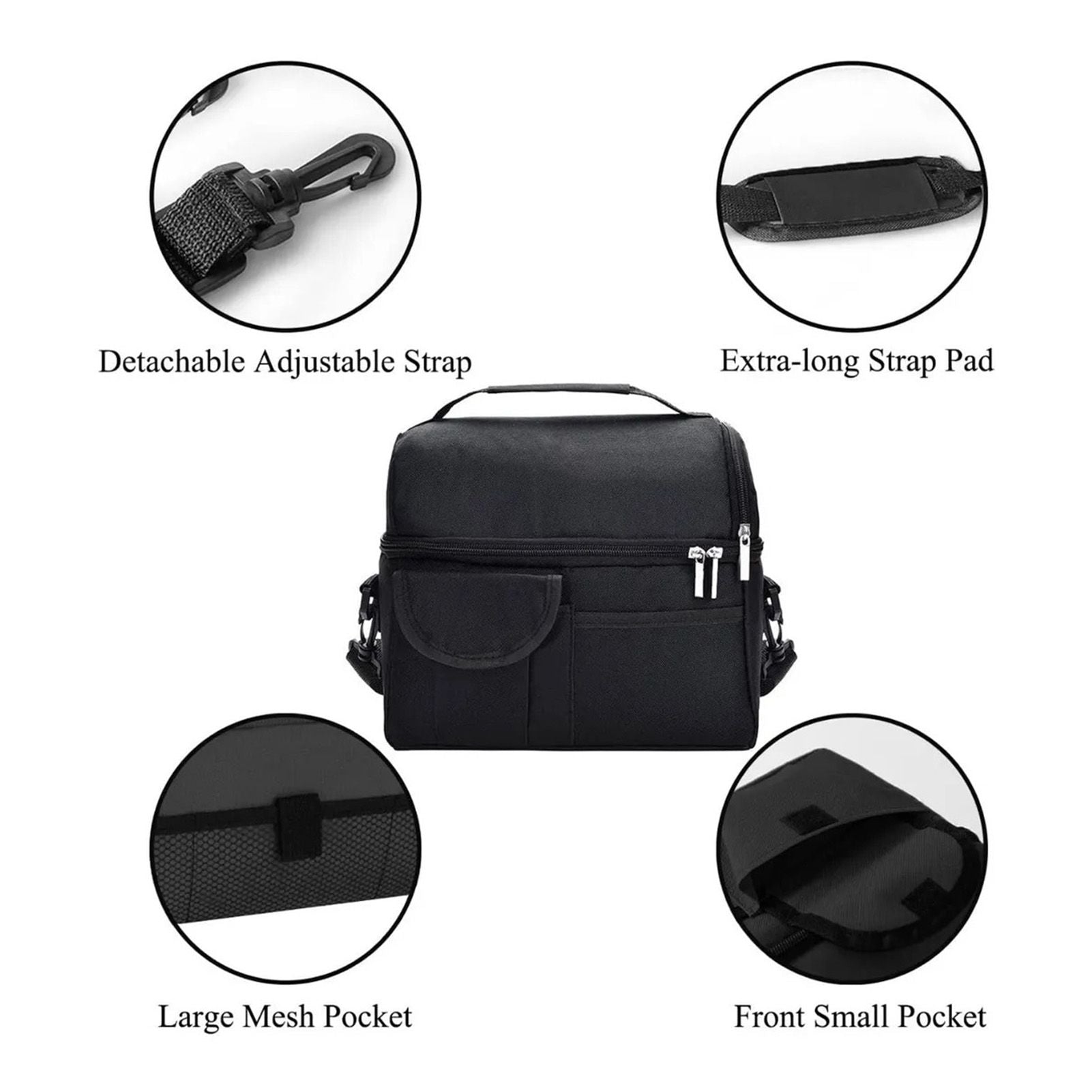 Cooler Bags Insulated Double Layer Large Capacity Oxford Cloth Washable Foldable Heat Insulation Lunch Bag V1294-YM0512-3118220276011