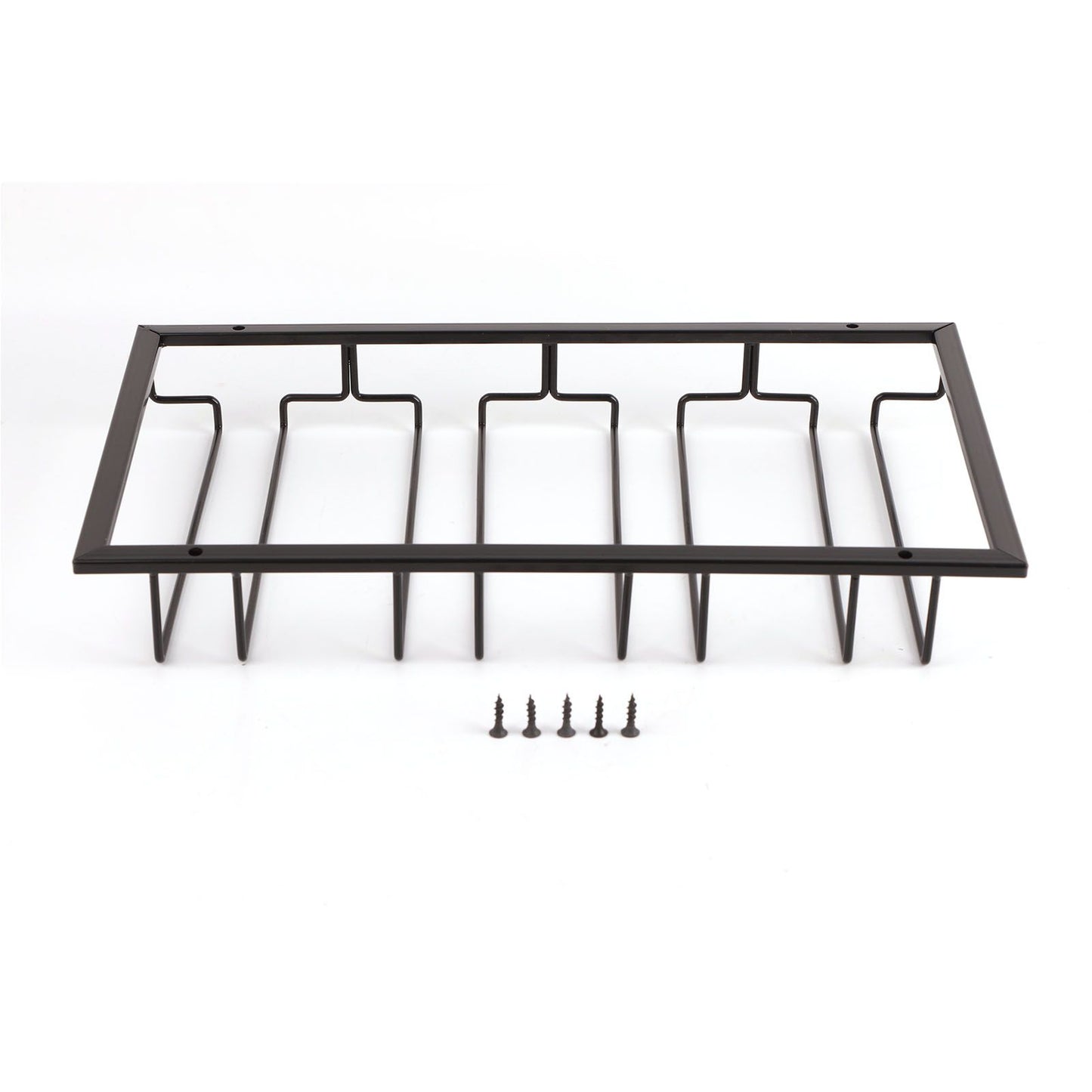 Stemware Holder Black 4 Slot Iron Wire Assembled Design Corrosion Resistant Easy Cleaning Glasses Storage V1294-YM0512-3118220276111