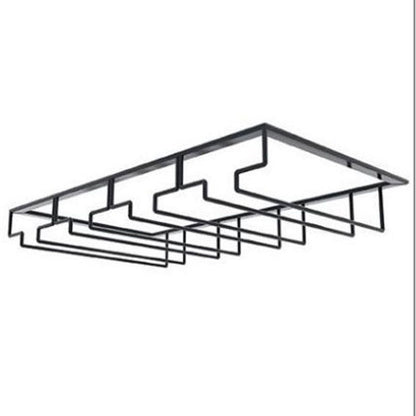 Stemware Holder Black 4 Slot Iron Wire Assembled Design Corrosion Resistant Easy Cleaning Glasses Storage V1294-YM0512-3118220276111