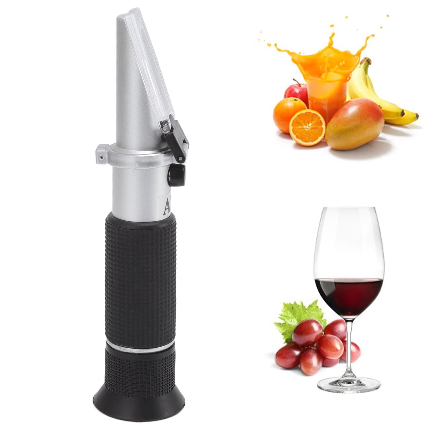 Brix Refractometer 3 in 1 Handheld Measure Sugar Content in Grape Wine Juice Alcohol Meter with ATC for V1294-YM0512-3118220276511