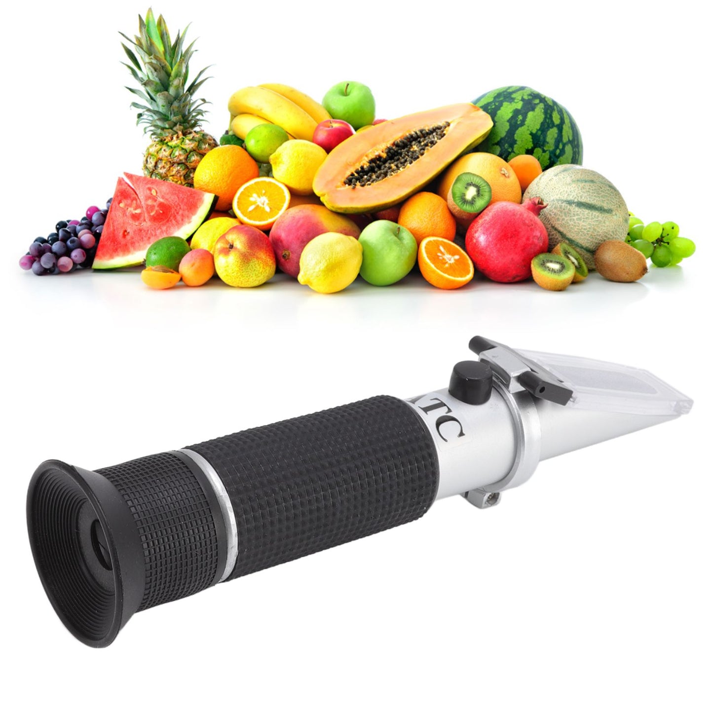 Brix Refractometer 3 in 1 Handheld Measure Sugar Content in Grape Wine Juice Alcohol Meter with ATC for V1294-YM0512-3118220276511
