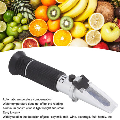 Brix Refractometer 3 in 1 Handheld Measure Sugar Content in Grape Wine Juice Alcohol Meter with ATC for V1294-YM0512-3118220276511