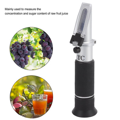 Brix Refractometer 3 in 1 Handheld Measure Sugar Content in Grape Wine Juice Alcohol Meter with ATC for V1294-YM0512-3118220276511