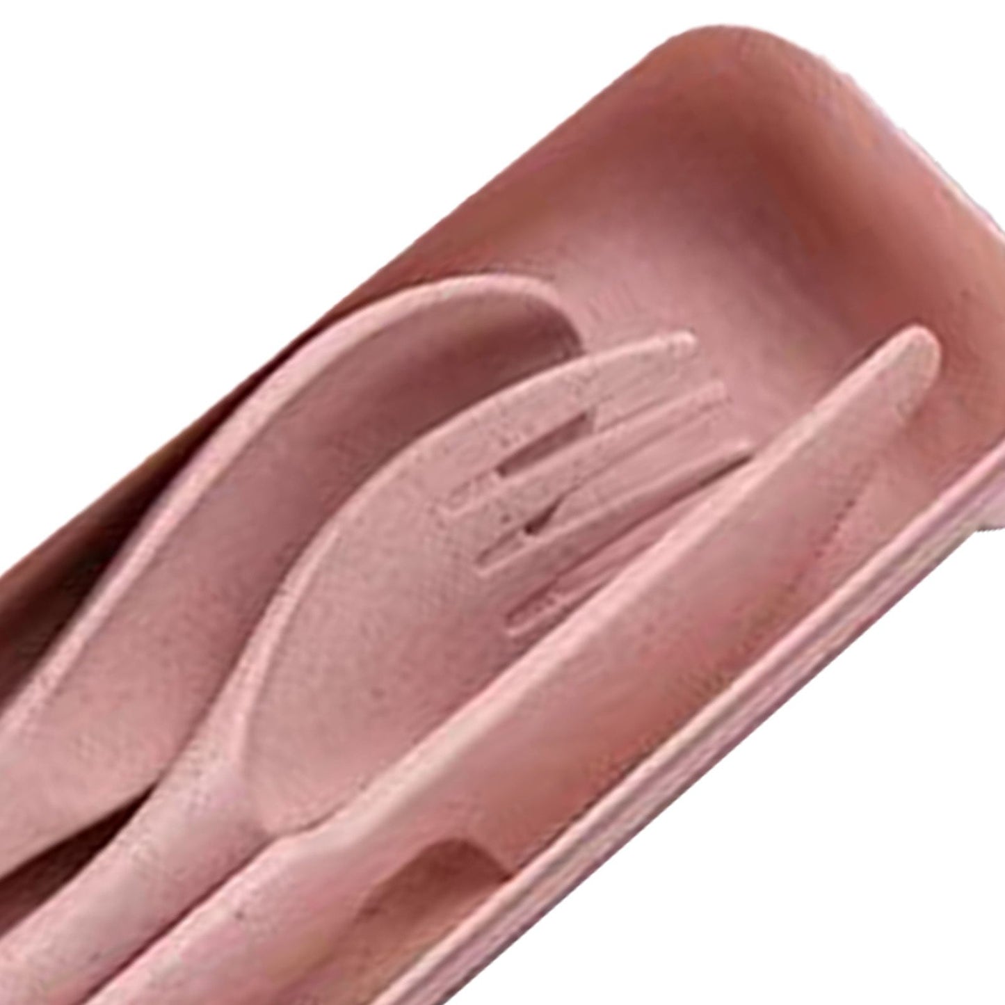 Wheat Straw Cutlery Set Modern Portable Fork Spoon Knife Tableware with Box for Office School Picnic Pink V1294-YM0512-3118220277311