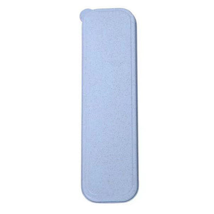 Wheat Straw Cutlery Set Modern Portable Fork Spoon Knife Tableware with Box for Office School Picnic Blue V1294-YM0512-3118220277312