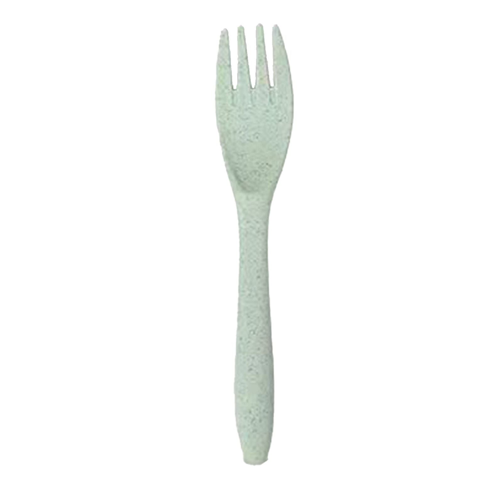 Wheat Straw Cutlery Set Modern Portable Fork Spoon Knife Tableware with Box for Office School Picnic Green V1294-YM0512-3118220277313