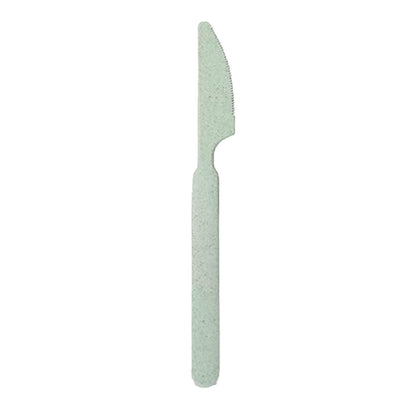 Wheat Straw Cutlery Set Modern Portable Fork Spoon Knife Tableware with Box for Office School Picnic Green V1294-YM0512-3118220277313