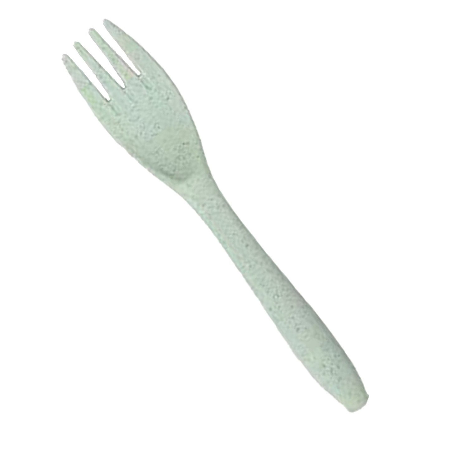 Wheat Straw Cutlery Set Modern Portable Fork Spoon Knife Tableware with Box for Office School Picnic Green V1294-YM0512-3118220277313
