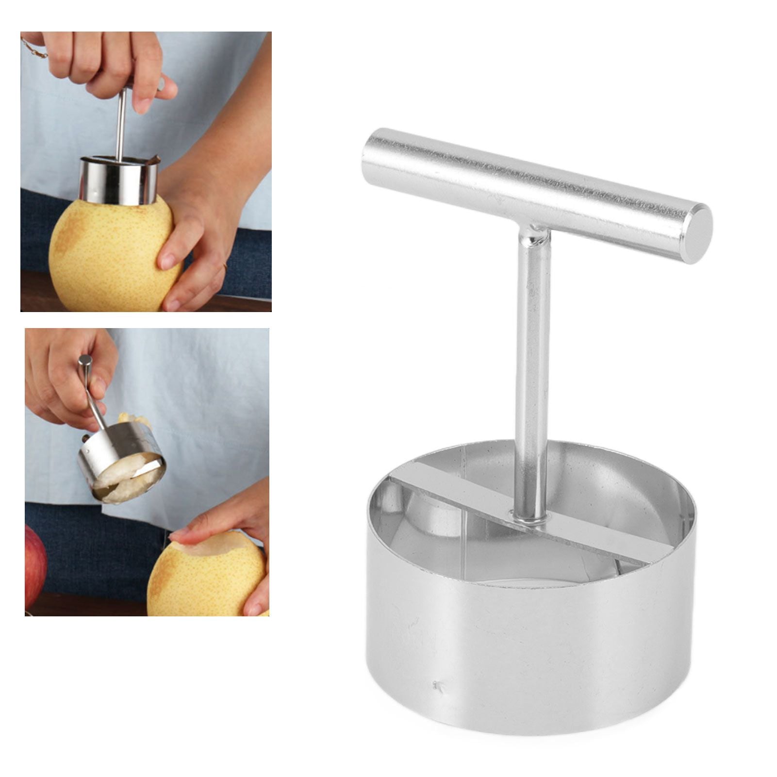 Apple Corer Remover Stainless Steel Fruit Corer Remover with Ergonomic Handle for Home Kitchen L V1294-YM0512-3118220277711