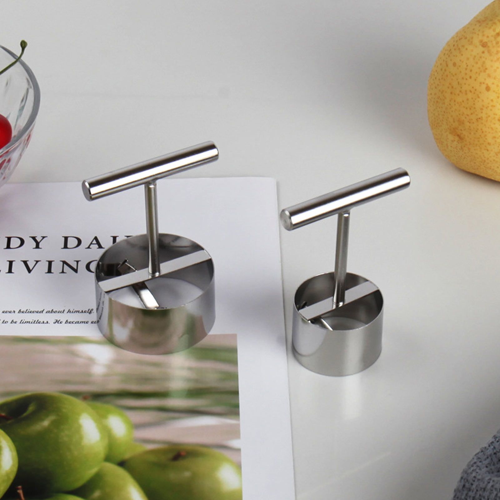 Apple Corer Remover Stainless Steel Fruit Corer Remover with Ergonomic Handle for Home Kitchen L V1294-YM0512-3118220277711