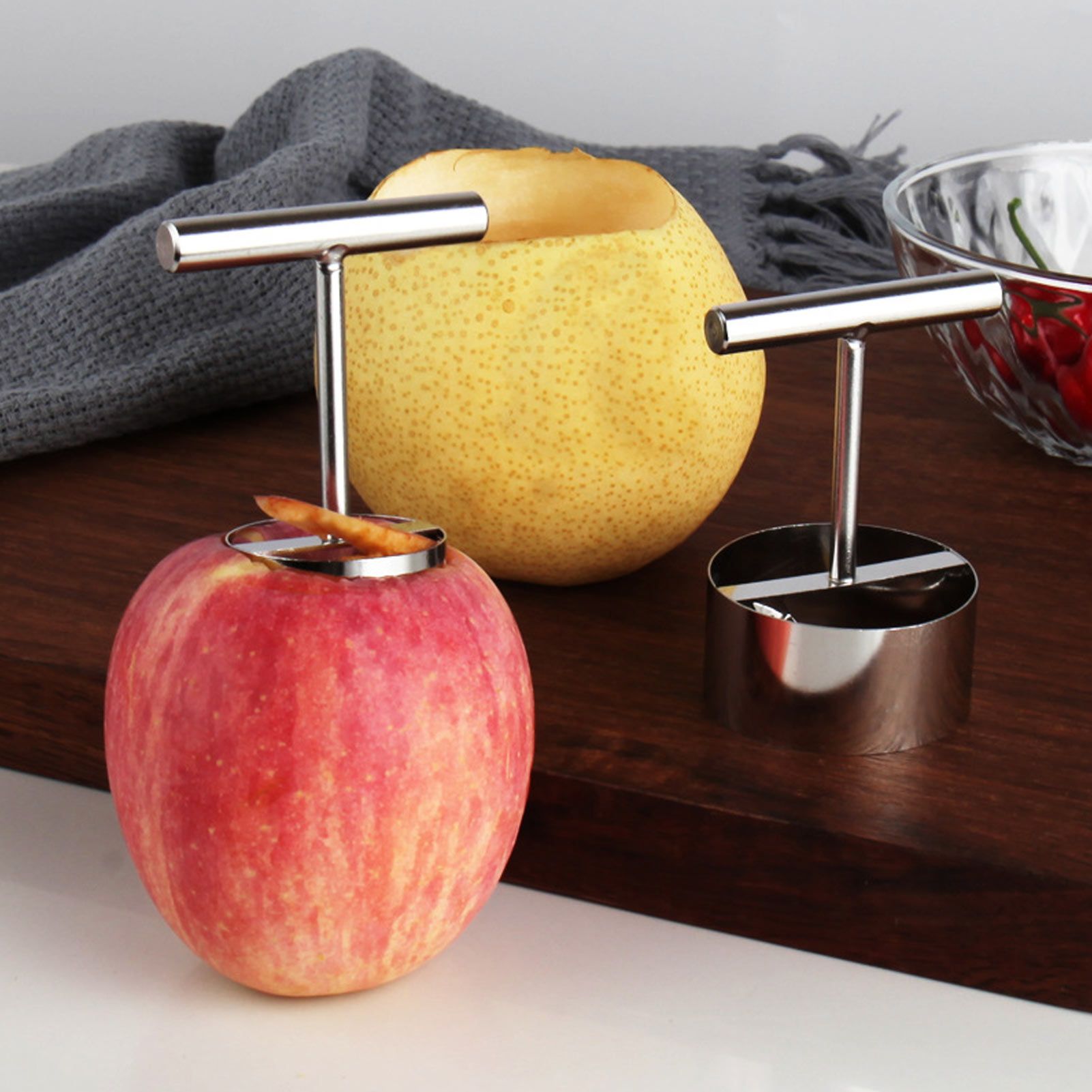 Apple Corer Remover Stainless Steel Fruit Corer Remover with Ergonomic Handle for Home Kitchen S V1294-YM0512-3118220277712