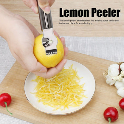 Lemon Peeler 304 Stainless Steel Lemon Zester Grater Orange Citrus Twist Peeler Kitchen Fruit Peeling Tools V1294-YM0512-3118220278012