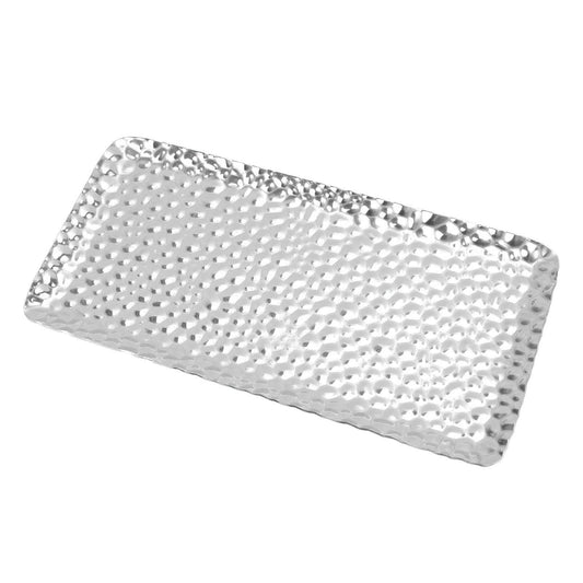Hammered Tray Exquisite Odorless Stainless Steel Serving Tray for Living Room Bedroom Kitchen Bathroom V1294-YM0512-3118220279011