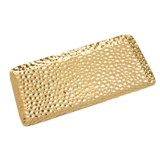 Hammered Tray Exquisite Odorless Stainless Steel Serving Tray for Living Room Bedroom Kitchen Bathroom V1294-YM0512-3118220279012
