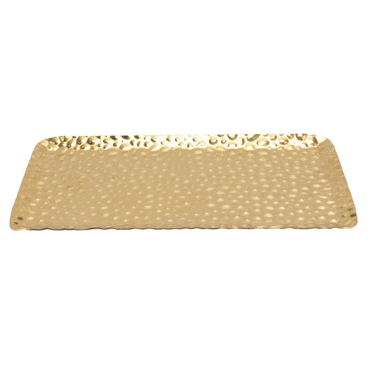 Hammered Tray Exquisite Odorless Stainless Steel Serving Tray for Living Room Bedroom Kitchen Bathroom V1294-YM0512-3118220279012
